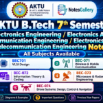 AKTU B.Tech 7th Semester ECE Notes | All Subjects