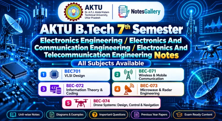 AKTU B.Tech 7th Semester ECE Notes | All Subjects