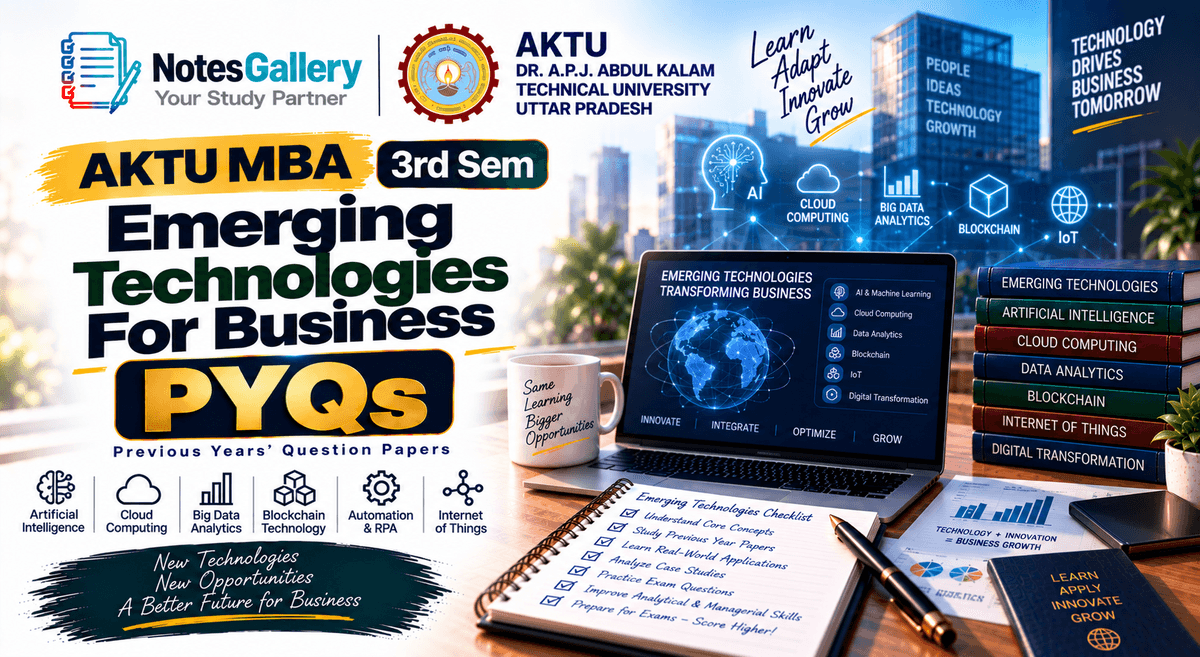AKTU MBA 3rd Sem Emerging Technologies For Business PYQs 1 Emerging Technologies For Business