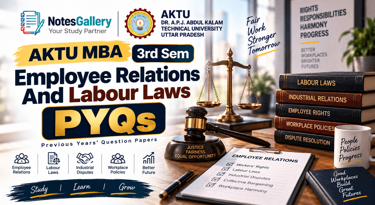 AKTU MBA 3rd Sem Employee Relations And Labour Laws PYQs