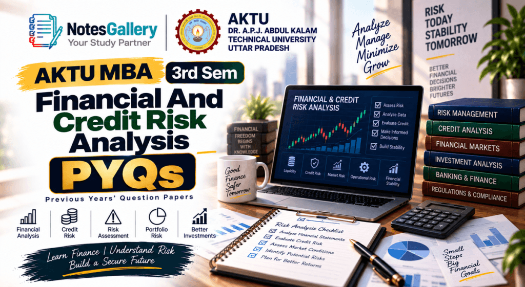 AKTU MBA 3rd Sem Financial And Credit Risk Analysis PYQs