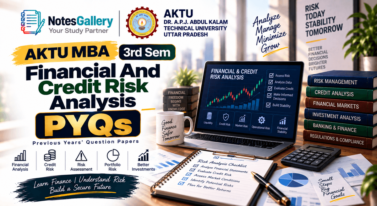 AKTU MBA 3rd Sem Financial And Credit Risk Analysis PYQs