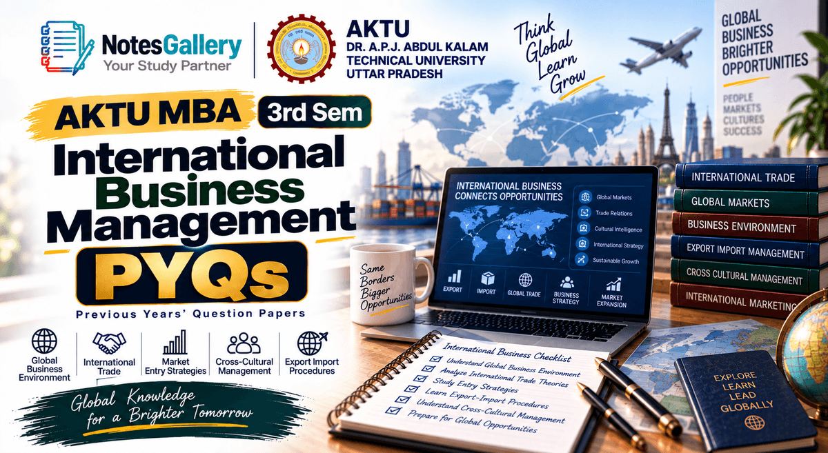 AKTU MBA 3rd Sem International Business Management PYQs 1 International Business Management