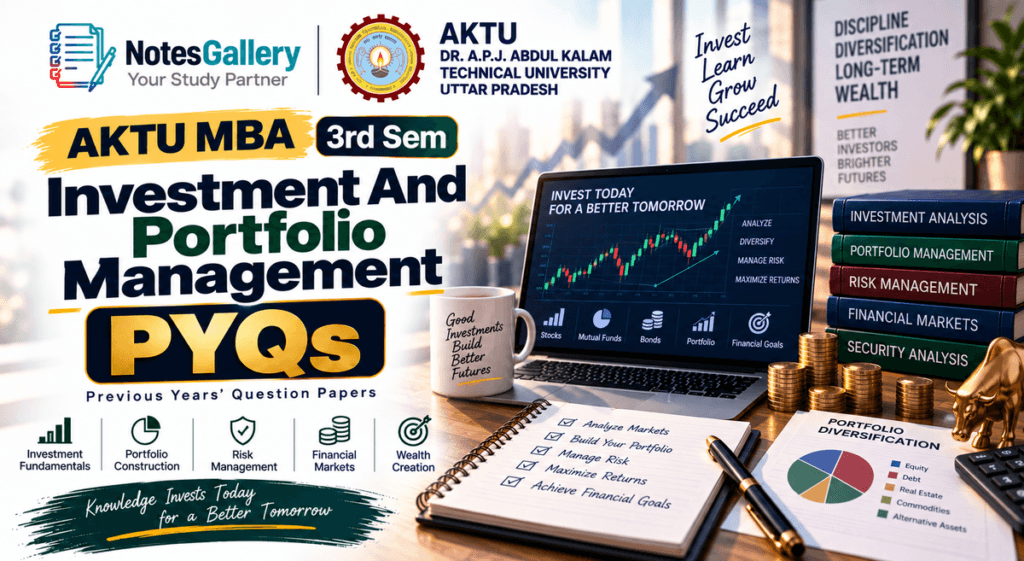 AKTU MBA 3rd Sem Investment And Portfolio Management PYQs