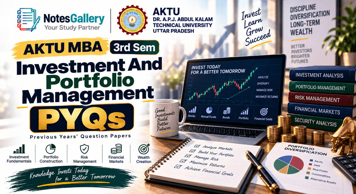 AKTU MBA 3rd Sem Investment And Portfolio Management PYQs