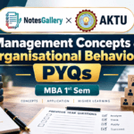 AKTU MBA Management Concepts & Organisational Behaviour PYQs
