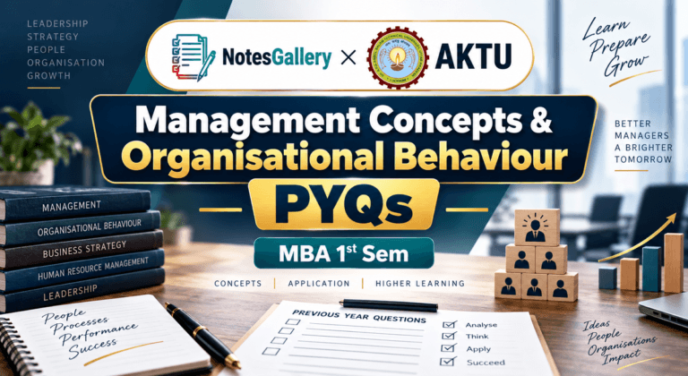 AKTU MBA Management Concepts & Organisational Behaviour PYQs