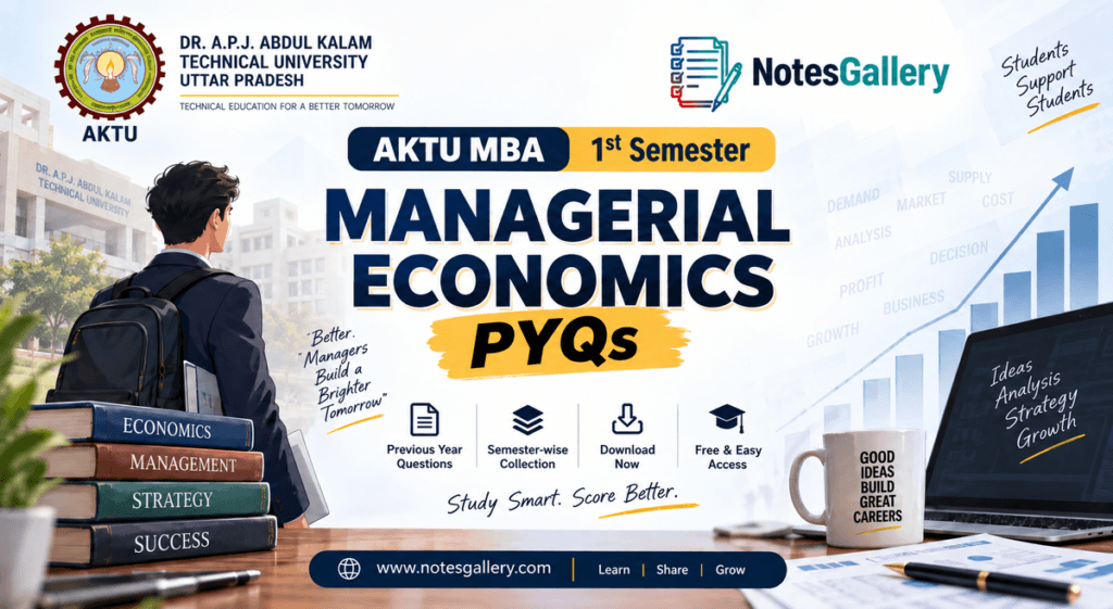 AKTU MBA 1st Sem Managerial Economics PYQs