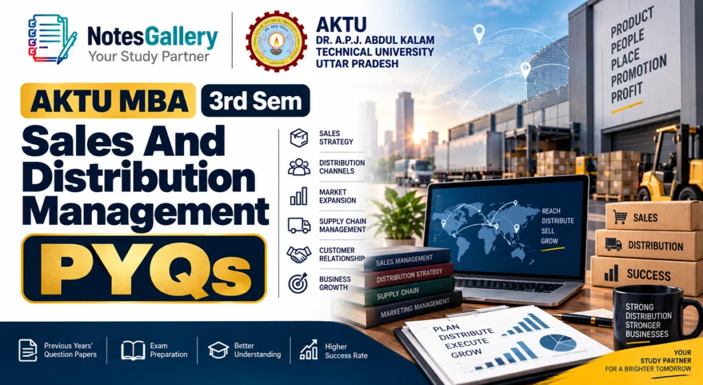 AKTU MBA 3rd Sem Sales And Distribution Management PYQs