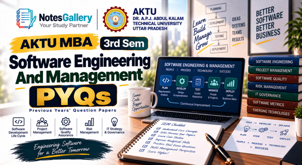AKTU MBA 3rd Sem Software Engineering And Management PYQs