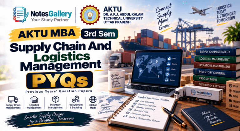 Supply Chain And Logistics Management