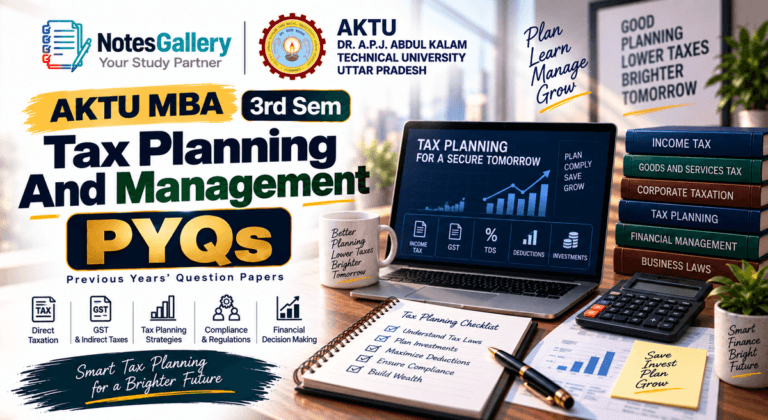 Tax Planning And Management