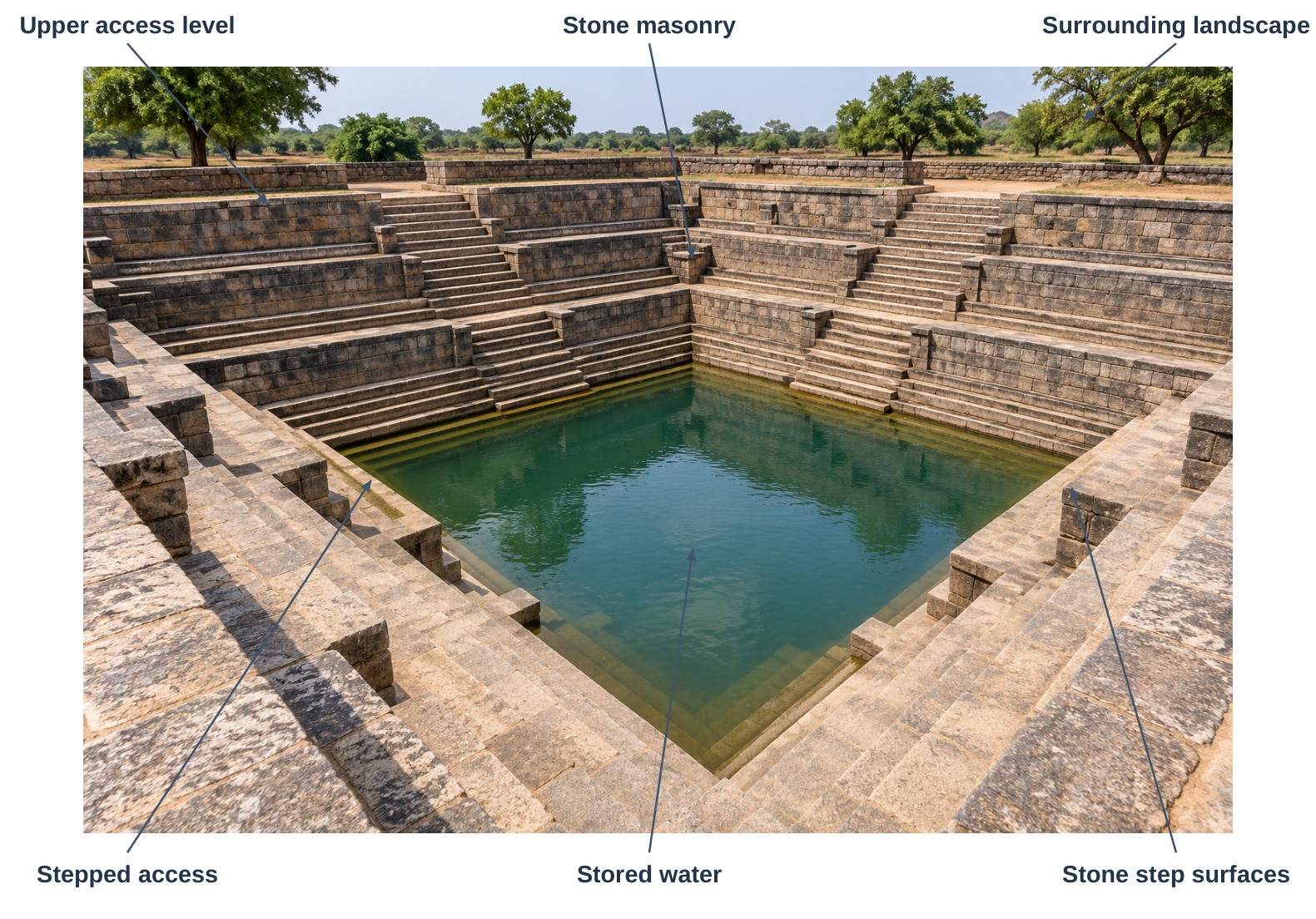 Stepped Water Structure