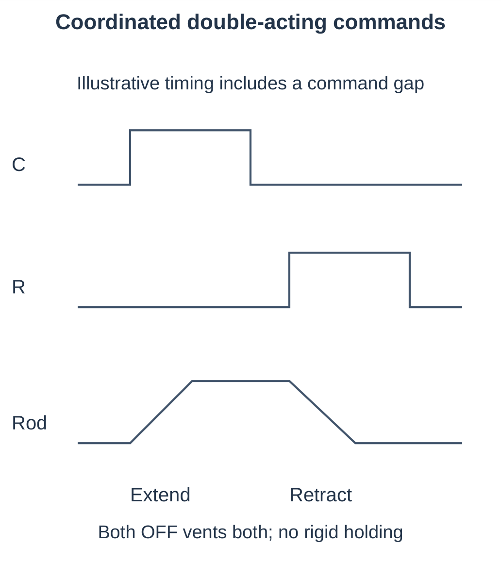 Coordinated Double-Acting Commands