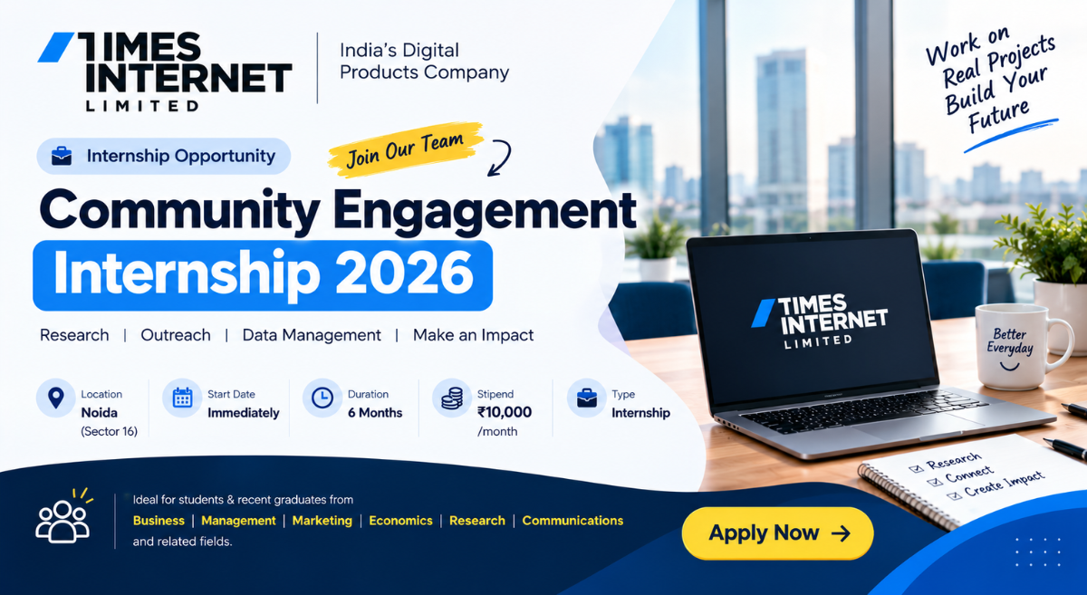 Times Internet Limited Community Engagement Internship 2026