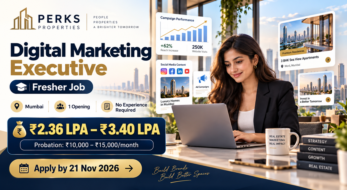 Perks Properties Digital Marketing Executive Job